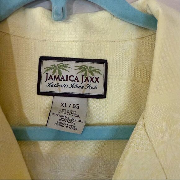 Jamaica Jaxx Men's Light Yellow Casual Button Down Shirt XL - Picture 4 of 6